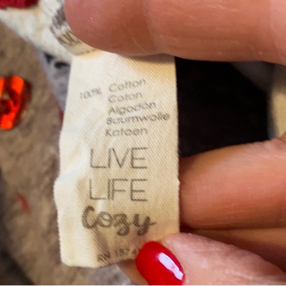 PJ Salvage Wine Glass Print Flannel Pajamas - Picture 8 of 10